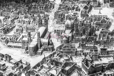 0029 BBL, Würzburg, Modell von der Zerstörung im 2. Weltkrieg-11911