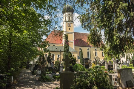 0020 BBL, Fürstenfeldbruck, Friedhof mit St. Maria-Magdalena Kirche--681737