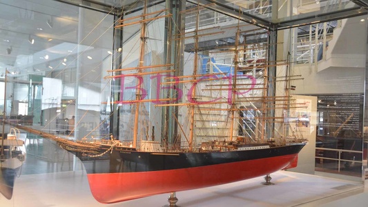 0012 BBL Bremerhaven, Deutsches Marinemuseum, Modellschiff die Preussen-70865