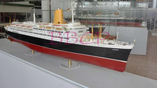 0015 BBL Bremerhaven, Deutsches Marinemuseum, Modellschiff der Bremen- 70688