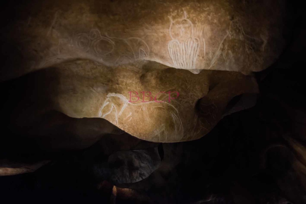 0010 BBL, Vallon Pontd´Arc,  Nachbau Chauvet-Höhle mit 20.000 Jahre alten Darstellungen von Tieren-269117.jpg
