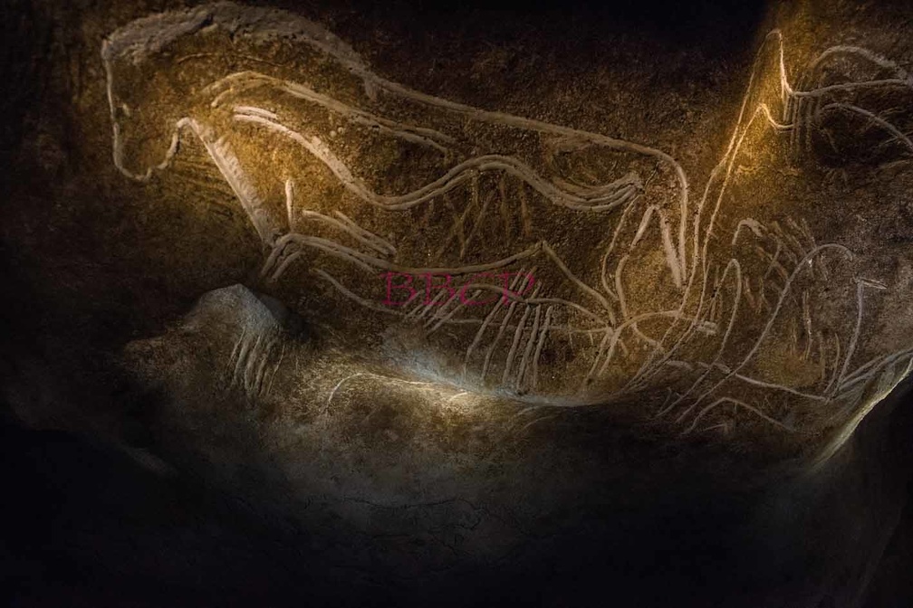 0011 BBL, Vallon Pontd´Arc,  Nachbau Chauvet-Höhle mit 20.000 Jahre alten Darstellungen von Tieren-269218.jpg