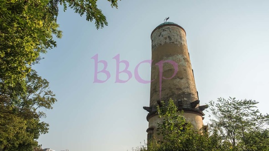 0063 BBL Bad Nauheim, Kurpark Waitzscher Turm, einer der beiden Windmühlen mit Pumpwerken, 291831